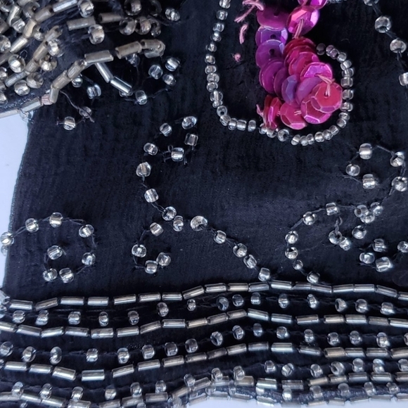 Lawrence Kozar Beaded 2 sides long sleeve top M - Picture 4 of 5